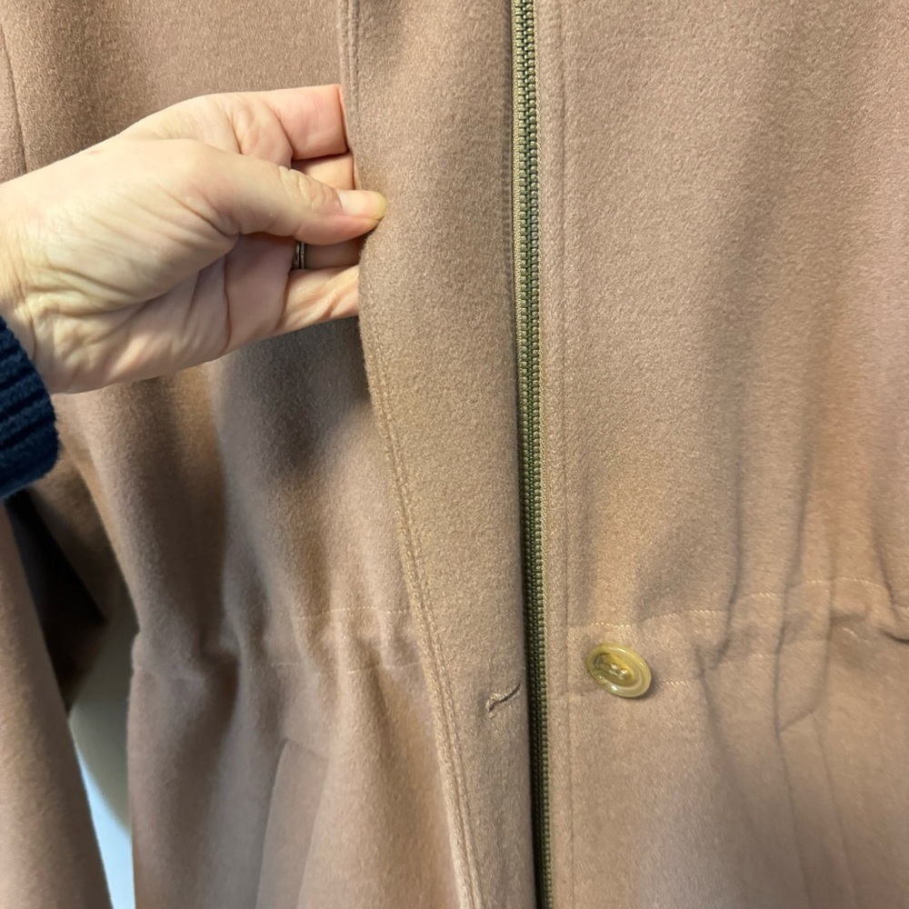 J Percy Merino Wool Coat Camel Midi Jacket Old Money Womens Medium / Large - Picture 4 of 11